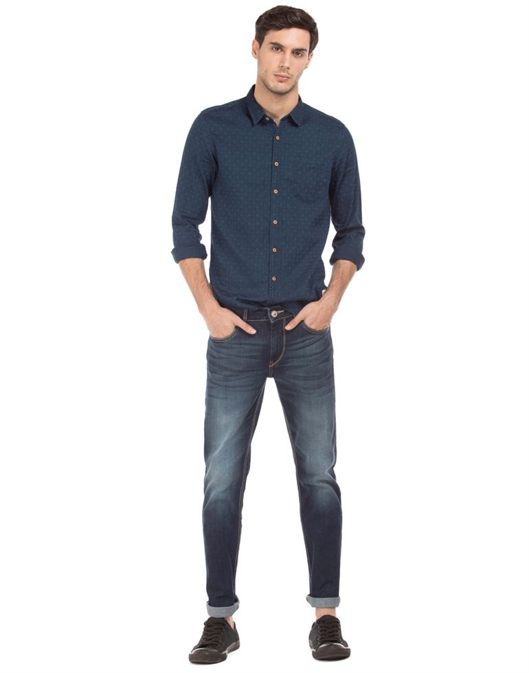 Flying Machine Men Casual Wear Blue Jeans